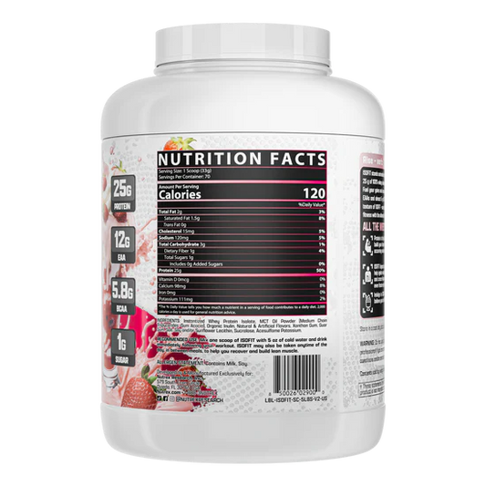 NUTREX | Proteína Isofit 5 lbs - Strawberry and Cream