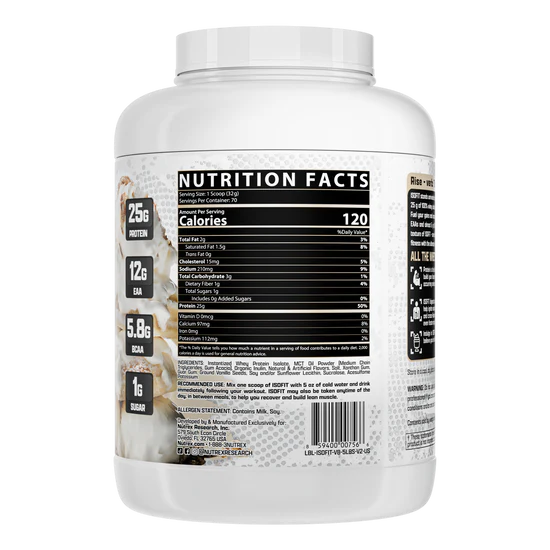 NUTREX | Proteína Isofit 5 lbs - Vainilla Bean Ice Cream