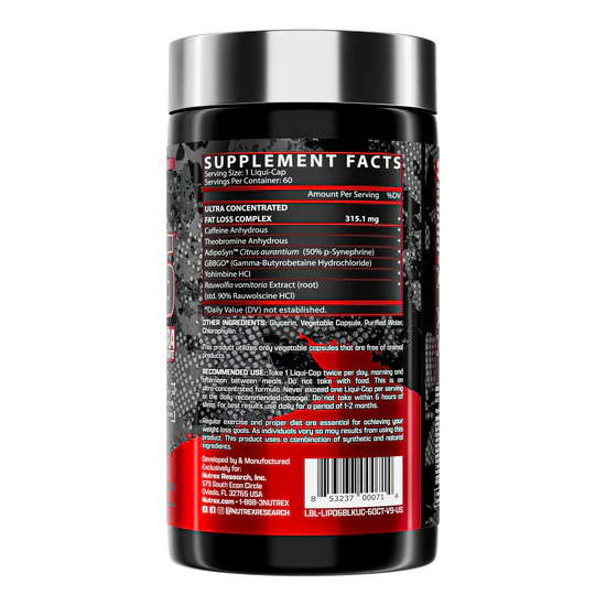 NUTREX | Lipo 6 Black UC - 60 Capsulas
