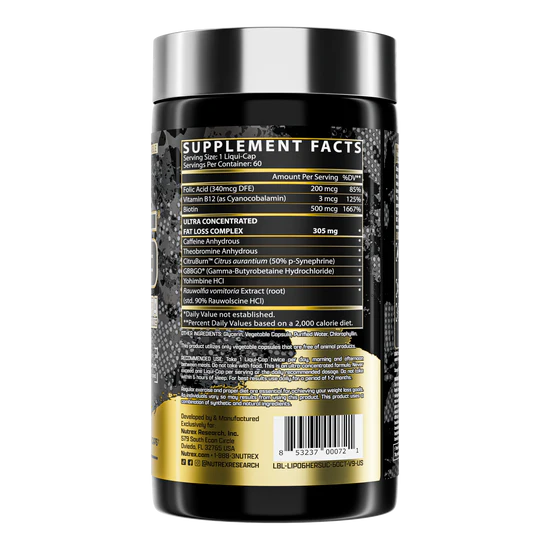 NUTREX | Lipo 6 Black UC Mujeres - 60 Capsulas