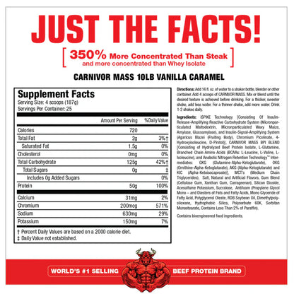MUSCLEMEDS | Carnivor Mass Protein 10 lbs - Vainilla Caramel
