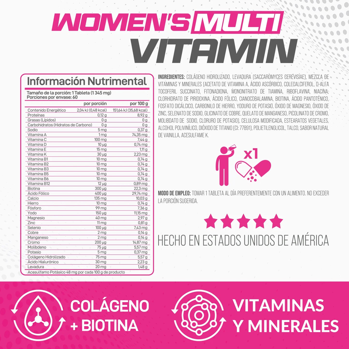FORZAGEN | Multivitaminico Mujer - 60 caps