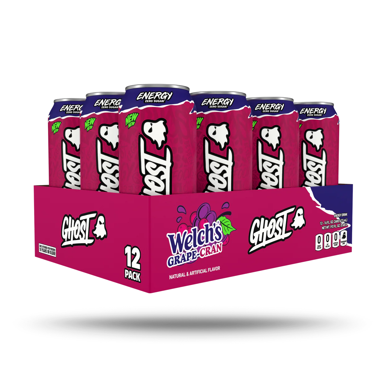 GHOST | Energy Drink 12 pza - Welchs Grape Cran