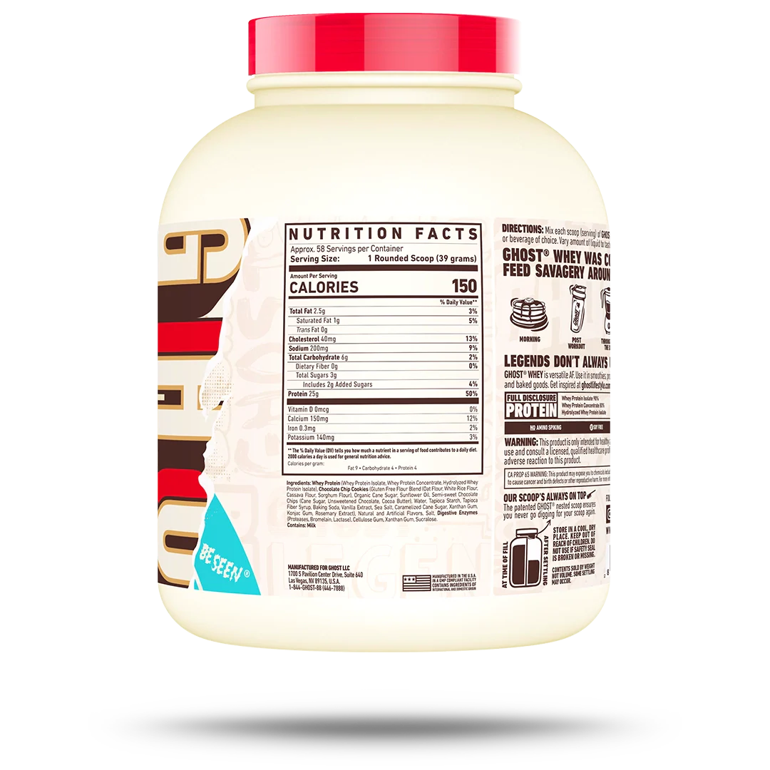 GHOST | Whey Protein 5 lb - Chocolate Chip Cookie