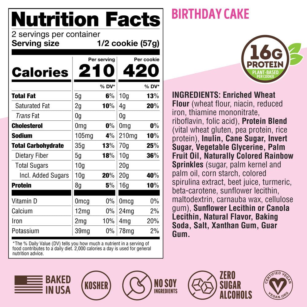LENNY & LARRY´S | The Complete Cookies 12 pza - Birthday Cake
