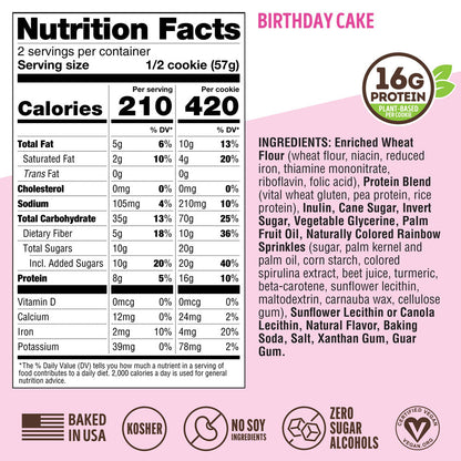 LENNY & LARRY´S | The Complete Cookies 12 pza - Birthday Cake