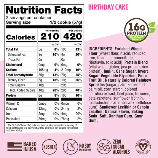 LENNY & LARRY´S | The Complete Cookies 12 pza - Birthday Cake