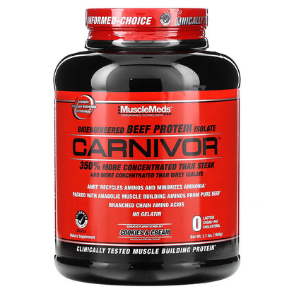 MUSCLEMEDS | Carnivor Beef Protein 3.7 lbs - Cookies and Cream