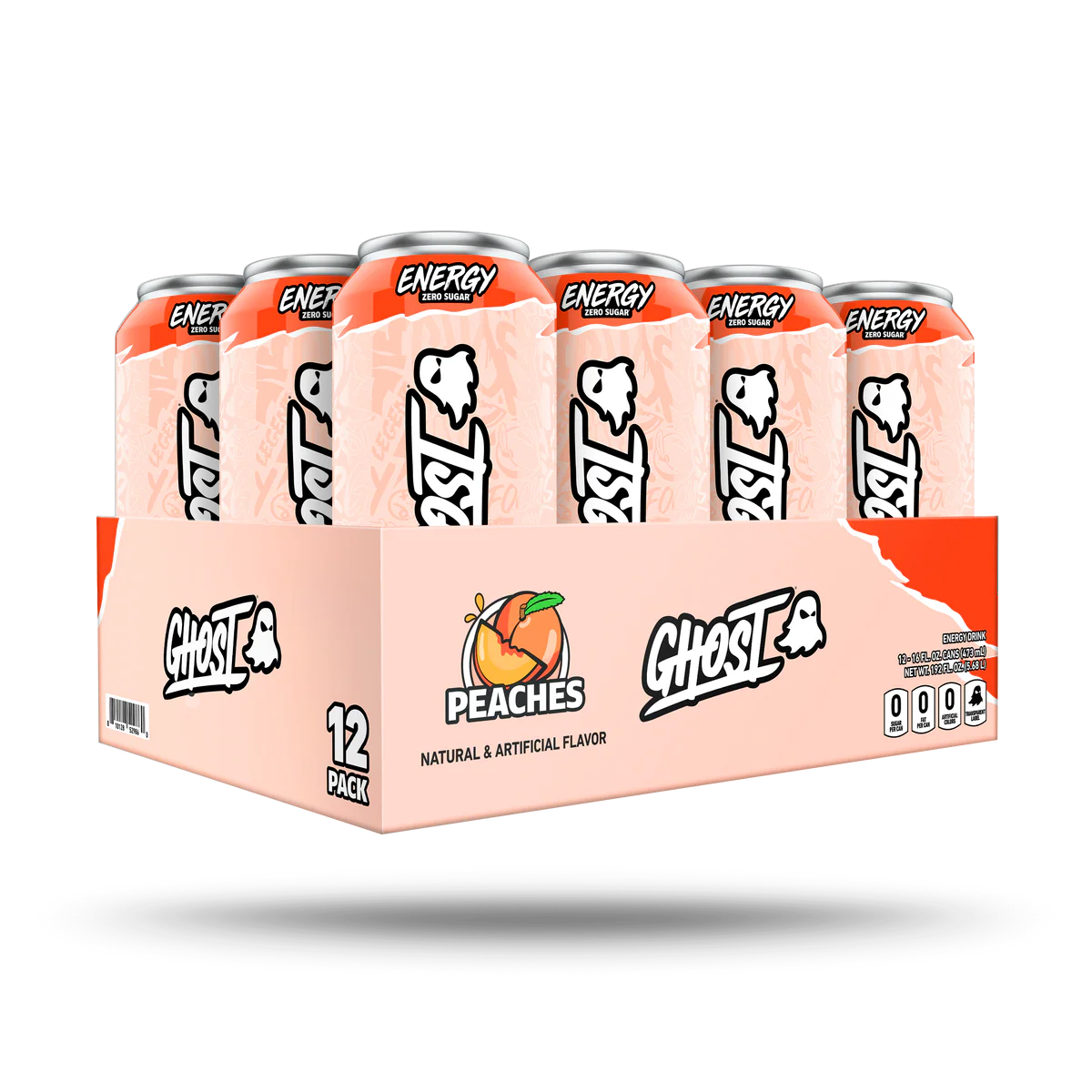 GHOST | Energy Drink 12 pza - Peaches