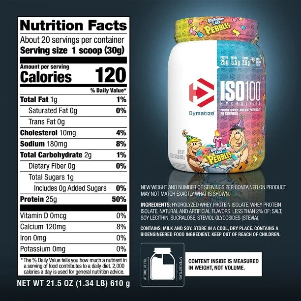 DYMATIZE | ISO 100 1.3 lbs - Birthday Cake Pebbles