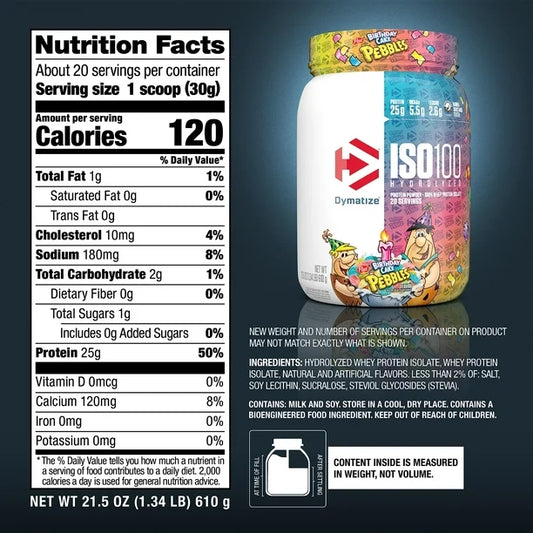 DYMATIZE | ISO 100 1.3 lbs - Birthday Cake Pebbles