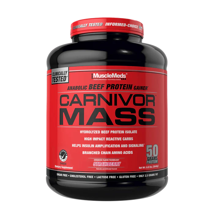 MUSCLEMEDS | Carnivor Mass Protein 6 lbs - Strawberry