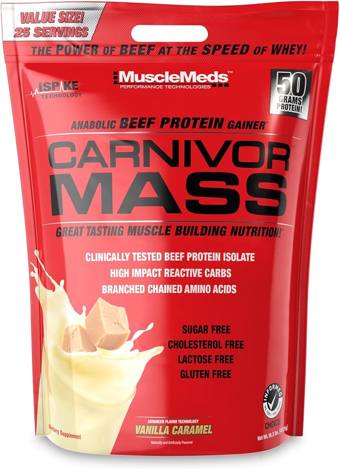 MUSCLEMEDS | Carnivor Mass Protein 10 lbs - Vainilla Caramel