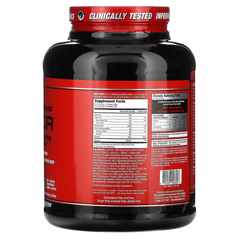 MUSCLEMEDS | Carnivor Beef Protein 4 lbs - Rocket Pop