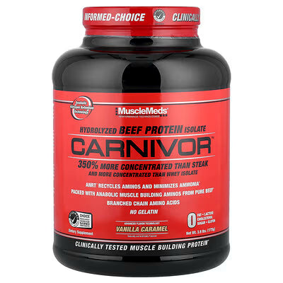 MUSCLEMEDS | Carnivor Beef Protein 4 lbs - Vainilla Caramel