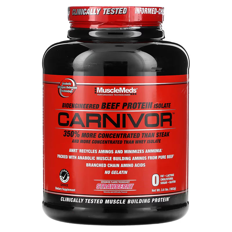 MUSCLEMEDS | Carnivor Beef Protein 4 lbs - Strawberry