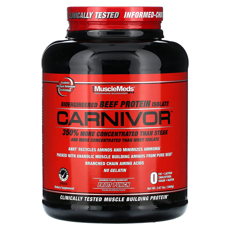 MUSCLEMEDS | Carnivor Beef Protein 4 lbs - Fruit Punch