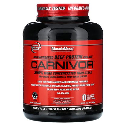 MUSCLEMEDS | Carnivor Beef Protein 4 lbs - Fruit Punch